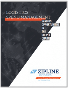 Logistics Spend Management White Paper Cover.