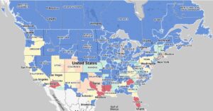 Inbound Dry Van Market Heat Map